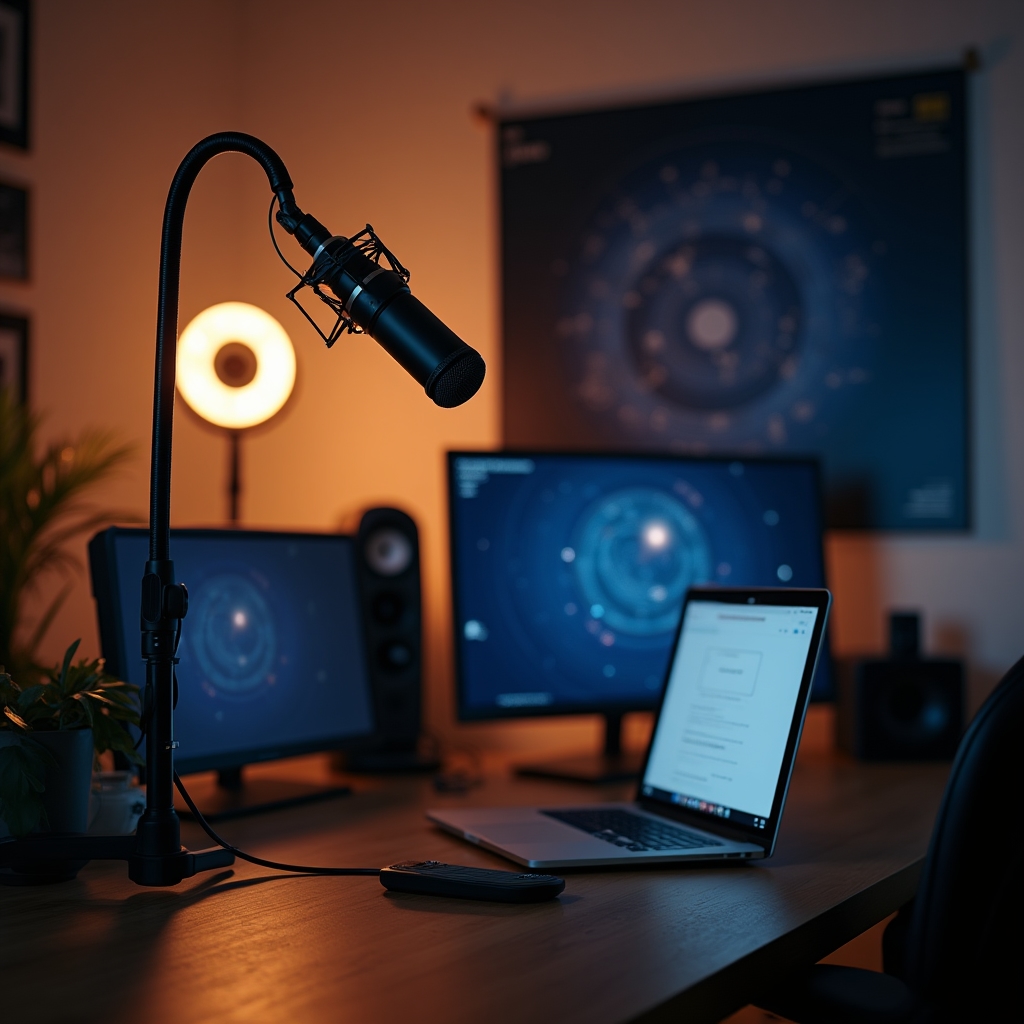 Nahrávací studio pro webináře astronomie